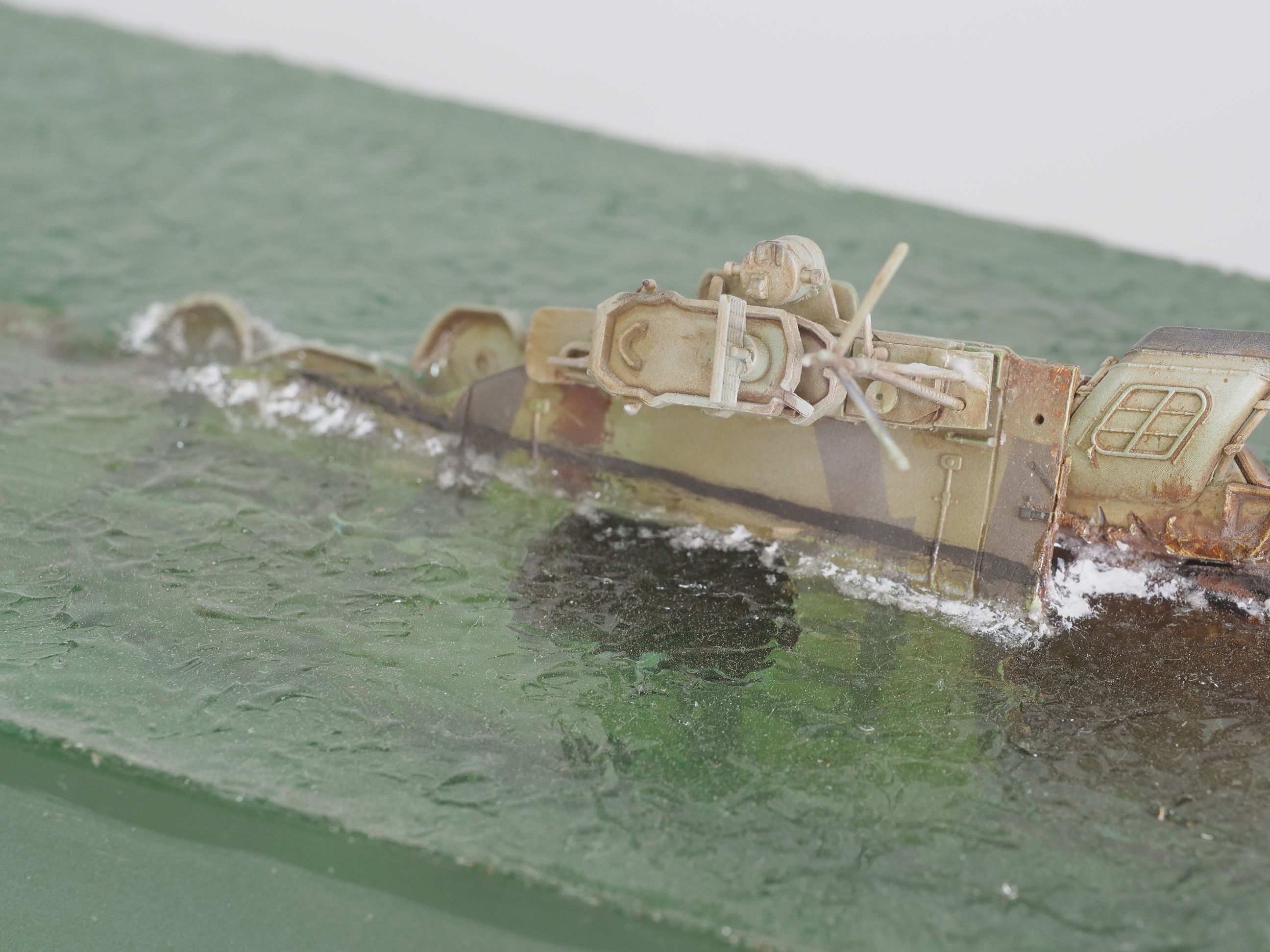 完成品 1/700 空母 天城 着底ジオラマ // IJN aircraft carrier AMAGI // 艦船模型 Amegraphy