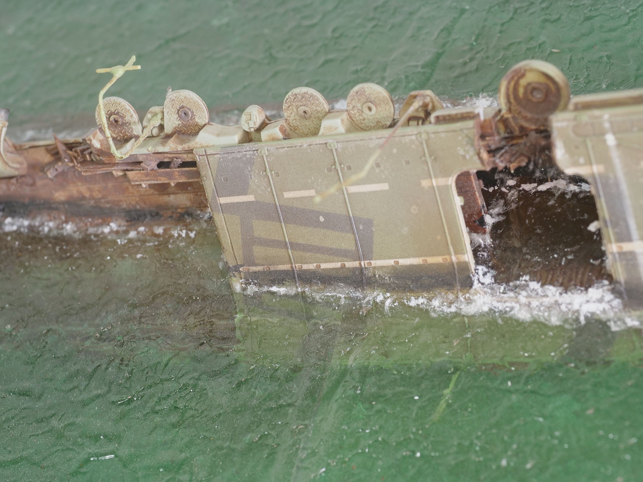 完成品 1/700 空母 天城 着底ジオラマ // IJN aircraft carrier AMAGI // 艦船模型 Amegraphy