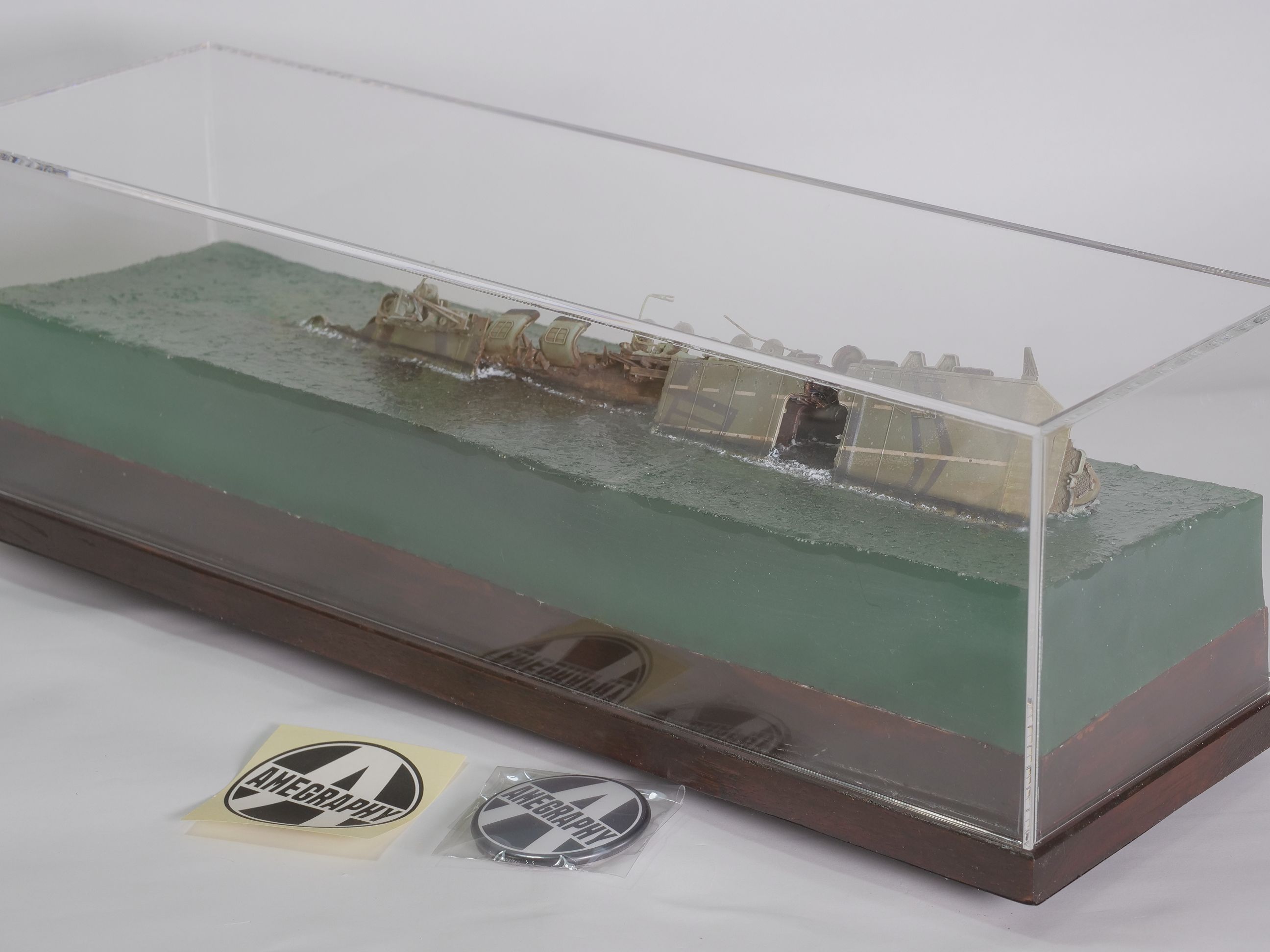 完成品 1/700 空母 天城 着底ジオラマ // IJN aircraft carrier AMAGI // 艦船模型 Amegraphy